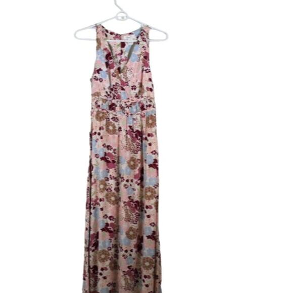 Japna Floral Maxi Dress Boho Feminine Size Small Bloomcore Smocked Back New - Picture 1 of 7